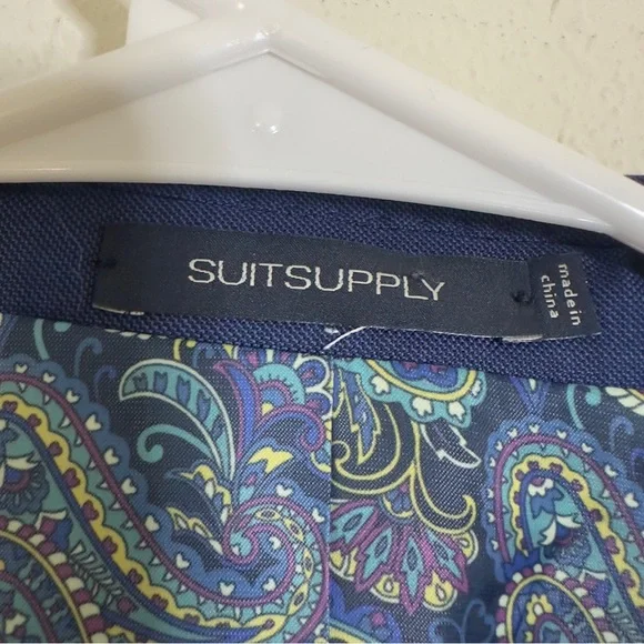 SuitSupply Men's wool Havana button up Blue Blazer - Picture 6 of 8